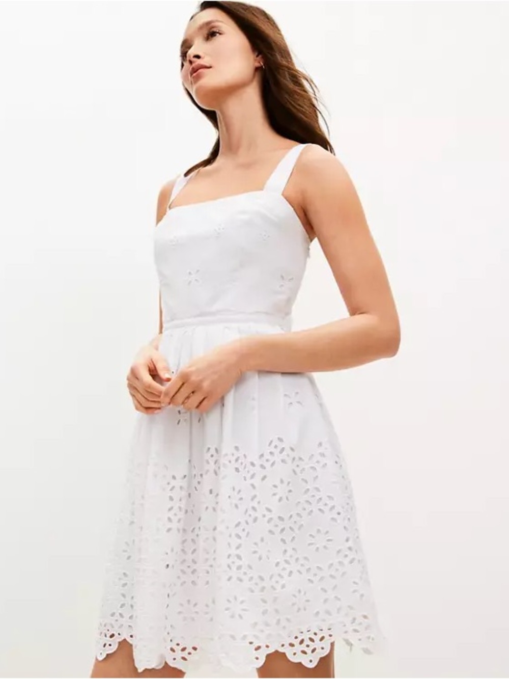 Loft white petite dress